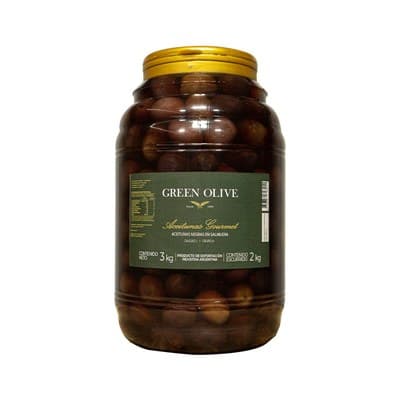 Aceitunas Negras Nat. Condimentadas en Aceite Nº 00 x 200 Gr. Esc. VIDRIO