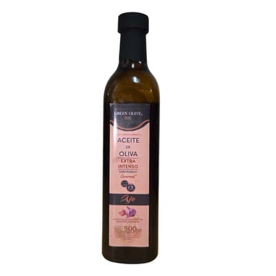 Aceite de Oliva Blend EXTRA INTENSO CON AJO x 500 Ml. VIDRIO